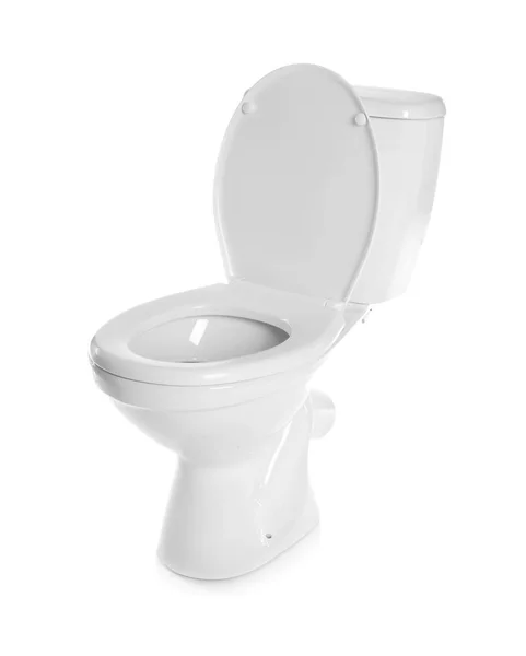 New Ceramic Toilet Bowl White Background — Stock Photo, Image