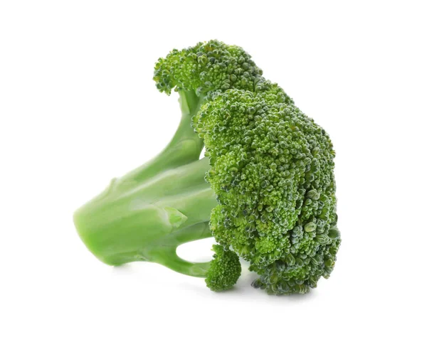 Свежий Зеленый Брокколи Белом Фоне Органические Продукты Питания — стоковое фото