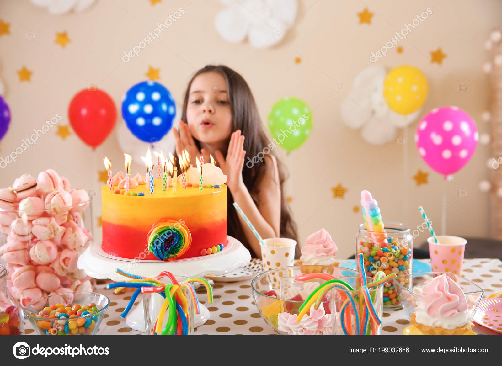 5' Air Blown Inflatable Happy Birthday Cake w/ Candles