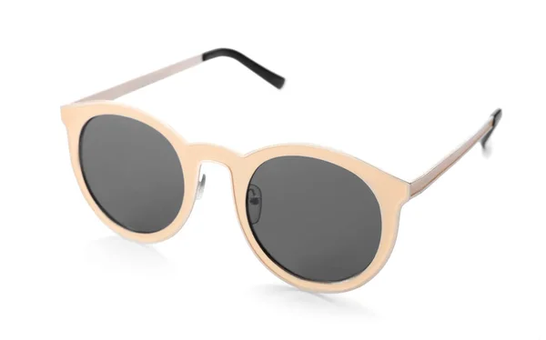 Beautiful Sunglasses White Background Beach Object — Stock Photo, Image