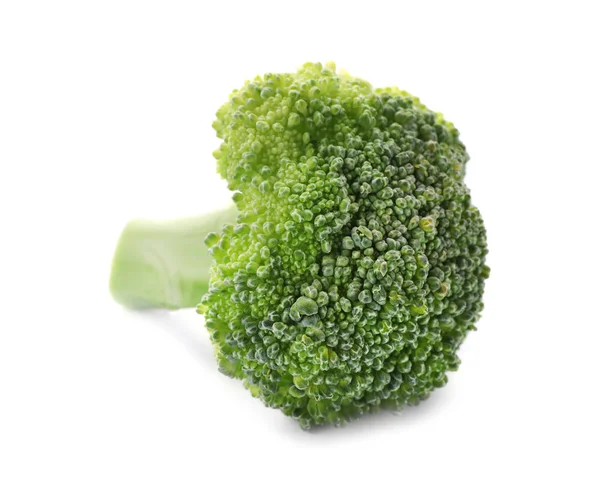 Brokoli Hijau Segar Dengan Latar Belakang Putih Makanan Organik — Stok Foto