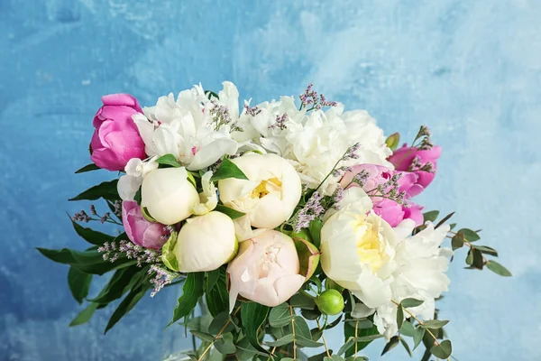 Bouquet Bellissimi Fiori Sfondo Colori — Foto Stock