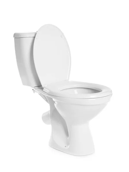 New Ceramic Toilet Bowl White Background — Stock Photo, Image