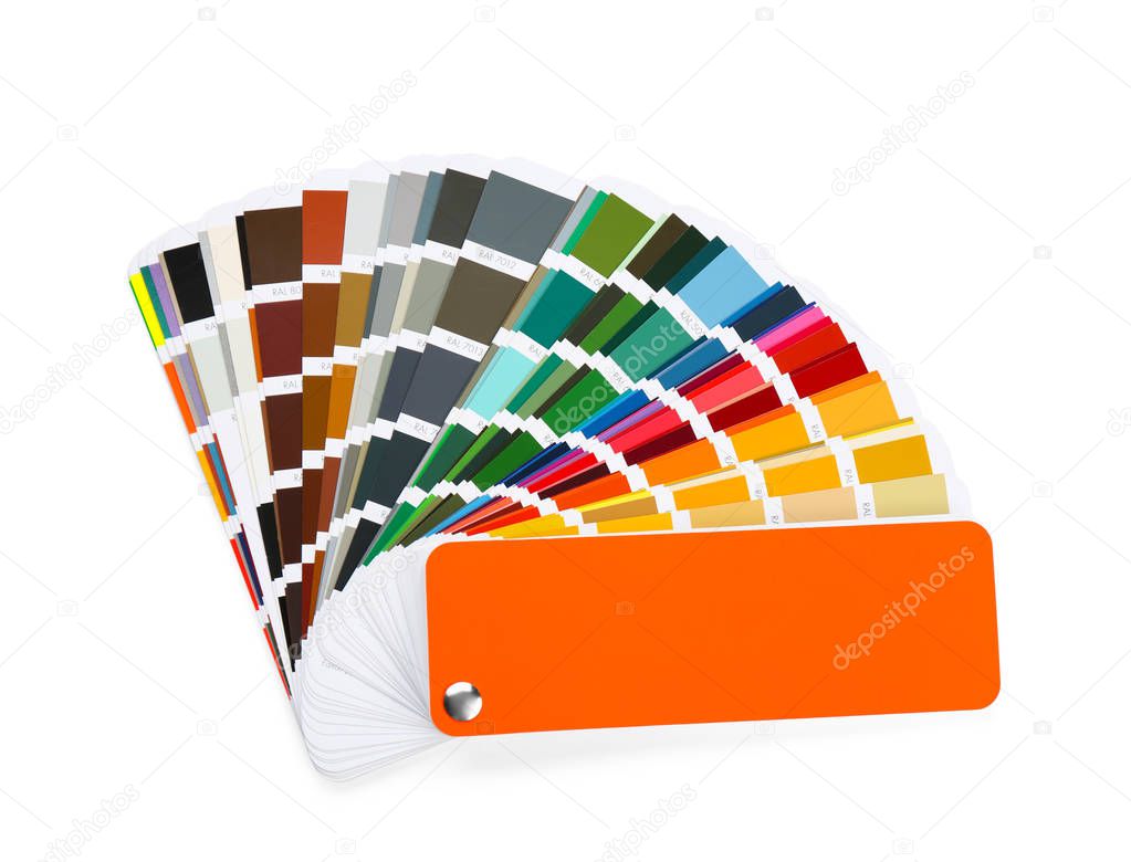 Color palette samples on white background