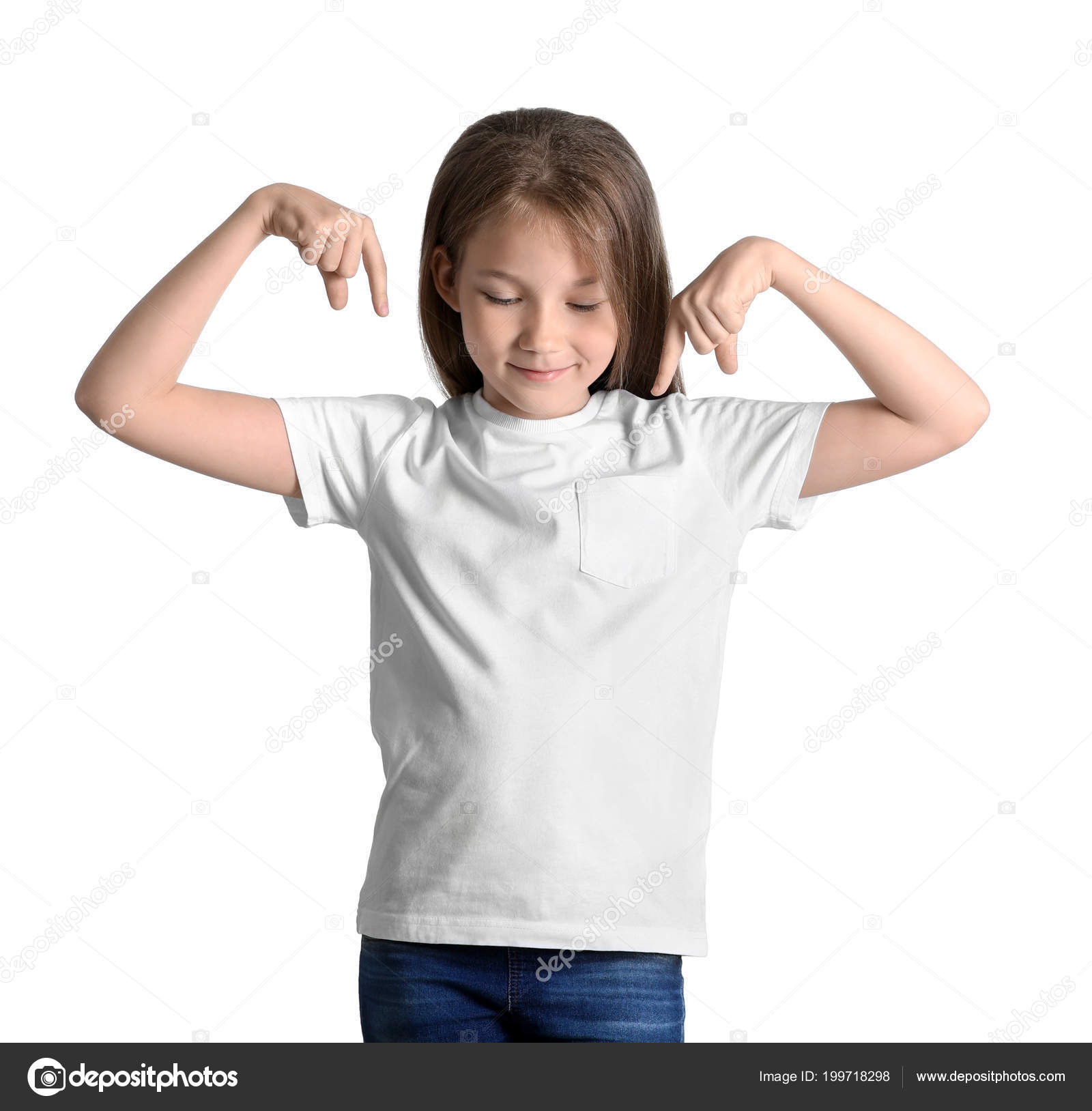 Download Little Girl Shirt White Background Mockup Design Stock Photo Image By C Newafrica 199718298