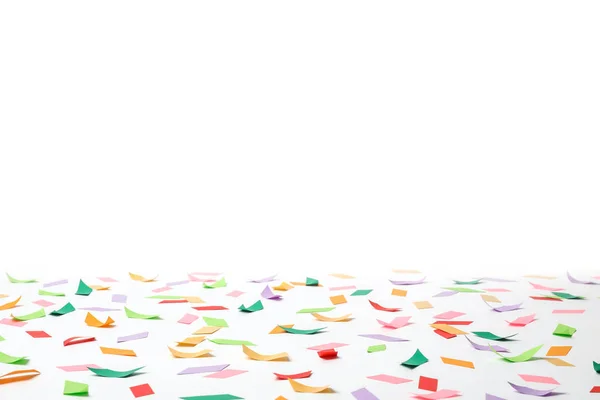 Many Colorful Paper Confetti White Background — Stock Photo, Image