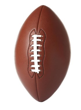 Beyaz arka planda deri Amerikan futbol topu