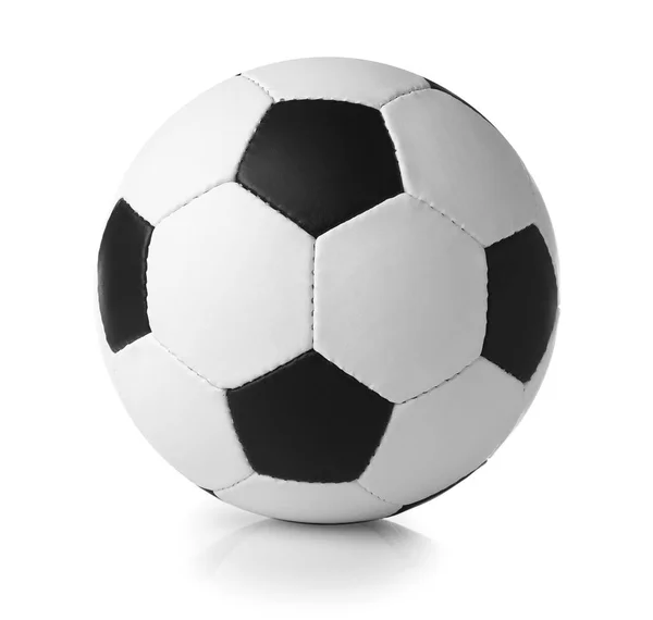 Neuer Fußball Auf Weißem Hintergrund Fußballausrüstung — Stockfoto
