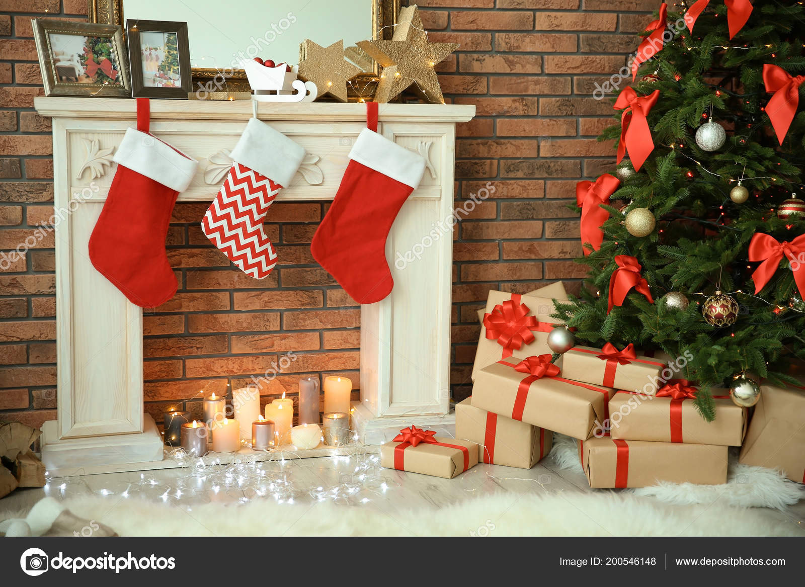 christmas fireplace stockings