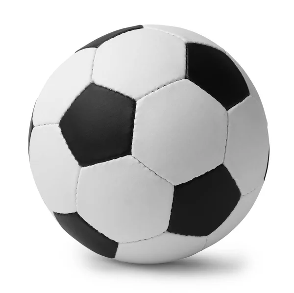 Neuer Fußball Auf Weißem Hintergrund Fußballausrüstung — Stockfoto
