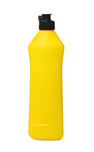 Flaska Med Rengöringsmedel Vit Bakgrund Rengöringsmateriel — Stockfoto