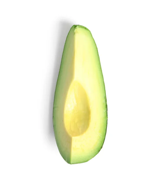 Scheibe Avocado Auf Weißem Hintergrund — Stockfoto