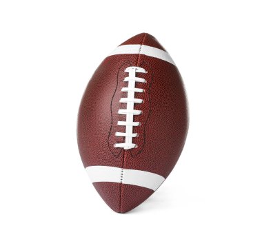 Beyaz arka planda deri Amerikan futbol topu