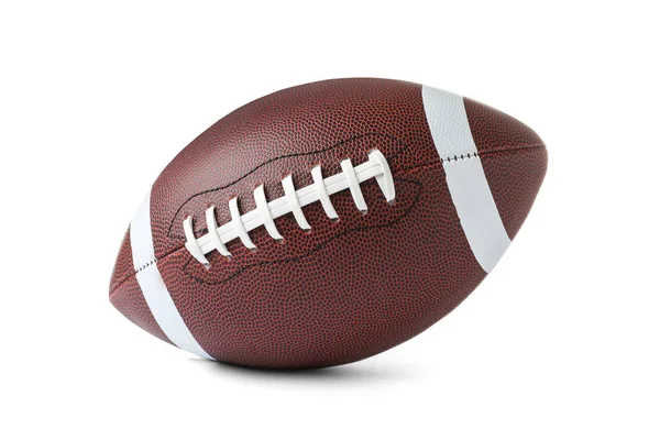 Leather American Football Ball White Background — Stock Photo, Image