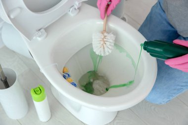 Kadın banyo Klozet Temizleme