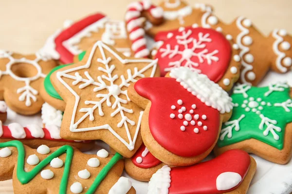 Sabrosas Galletas Caseras Navidad Primer Plano —  Fotos de Stock