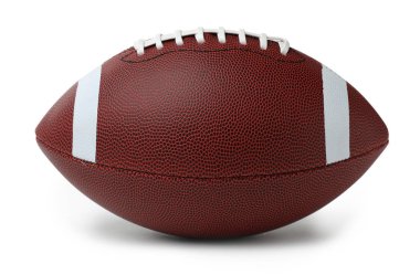Beyaz arka planda deri Amerikan futbol topu