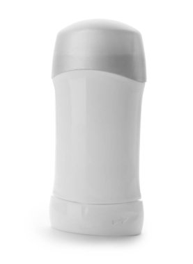 Beyaz arka plan üzerinde kadın deodorant