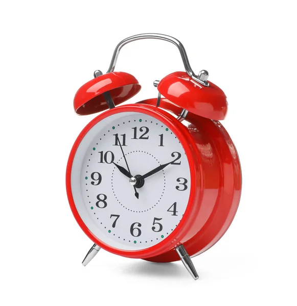 Alarm Clock White Background Time Concept — Stock Photo, Image