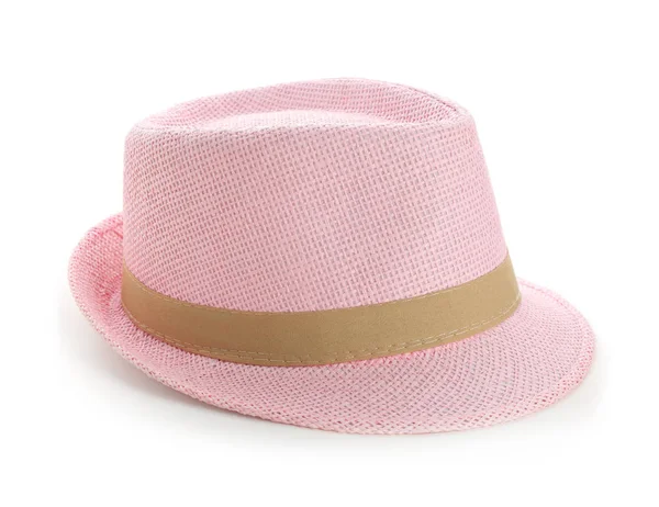 白い背景の上の夏帽子 スタイリッシュなアクセサリー — ストック写真