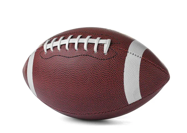 Leather American Football Ball White Background — Stock Photo, Image