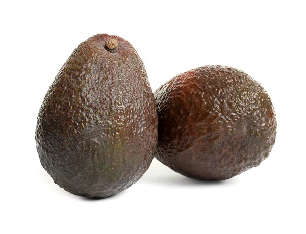 Maturare Avocado Fresco Sfondo Bianco — Foto Stock