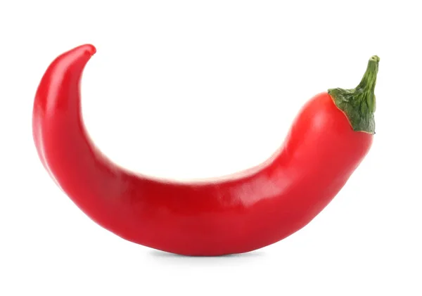 Zralý Hot Chili Pepper Bílém Pozadí — Stock fotografie