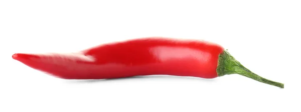 Zralý Hot Chili Pepper Bílém Pozadí — Stock fotografie