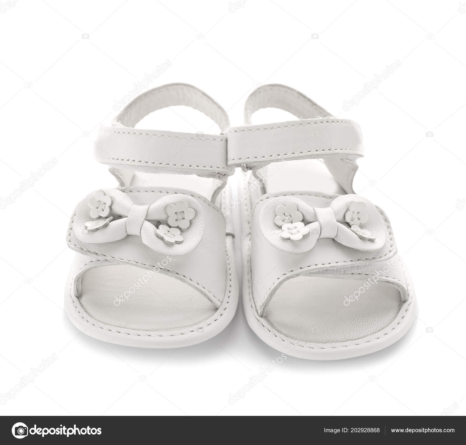 white baby sandals