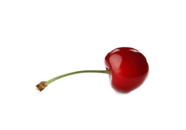 Beyaz arka plan üzerinde tatlı kırmızı kiraz