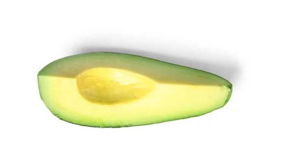 Fetta Avocado Sfondo Bianco — Foto Stock