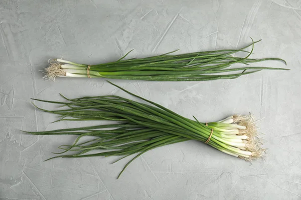 Fresh Green Onion Table Top View — Stock Photo, Image