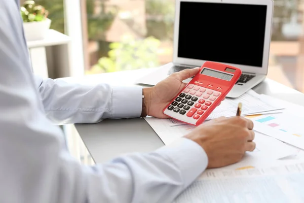 Tax Accountant Working Documents Table — Stock Photo, Image