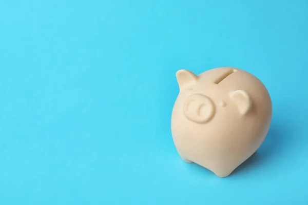 Cute Piggy Bank Kolor Tła Oszczędność Pieniędzy — Zdjęcie stockowe