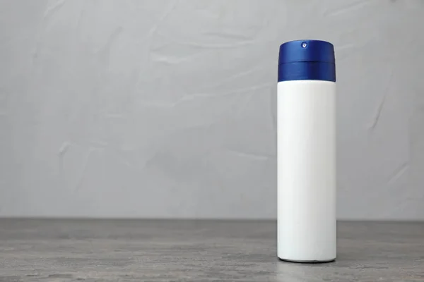 Dezodorant Szara Tabela Szarym Tle Pielęgnacja Skóry — Zdjęcie stockowe