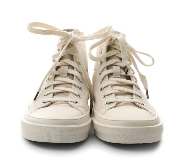 Stylish Sneakers White Background — Stock Photo, Image