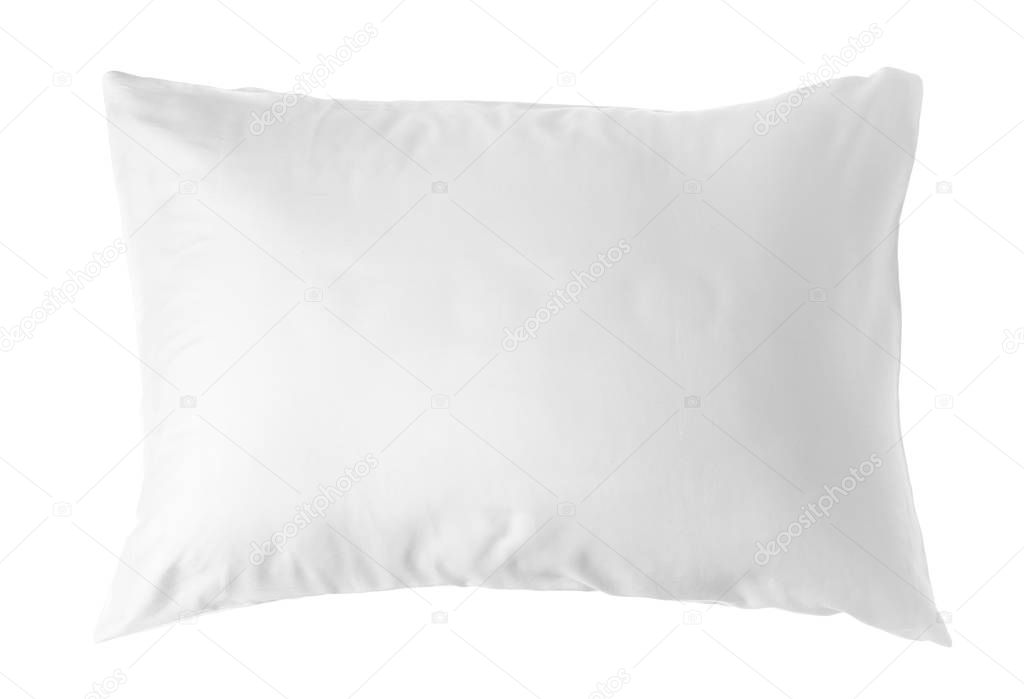 Blank soft pillow on white background