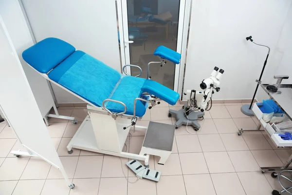 Gynecological examination chair in doctor\'s office. Health checkup