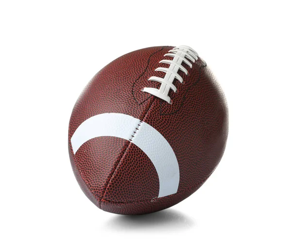 Leather American Football Ball White Background — Stock Photo, Image