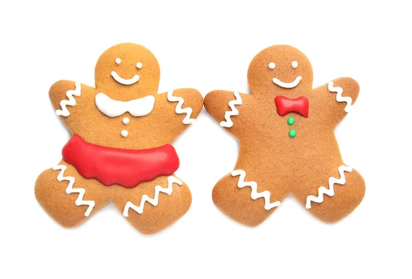 Tasty Homemade Christmas Cookies White Background — Stock Photo, Image