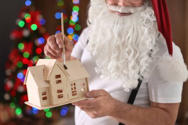 Otantik Noel Baba boyama oyuncak ev atölye