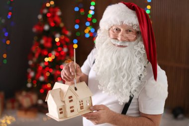 Otantik Noel Baba boyama oyuncak ev atölye