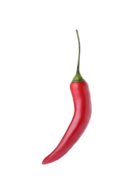 Zralý Hot Chili Pepper Bílém Pozadí — Stock fotografie