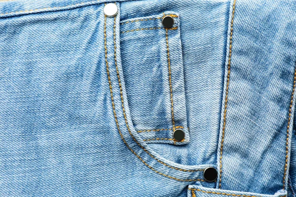 Closeup View Jeans Pocket Background — Stock Photo, Image