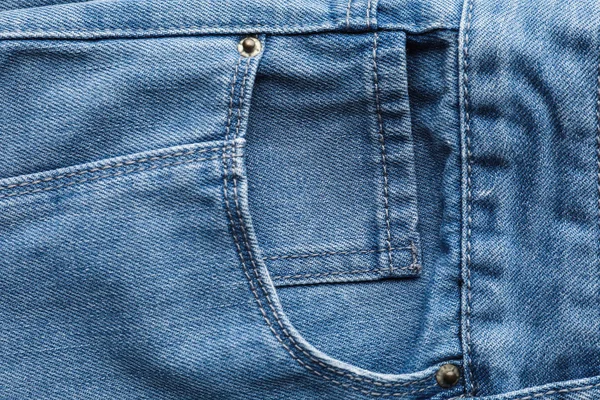 Closeup View Jeans Pocket Background — Stock Photo, Image