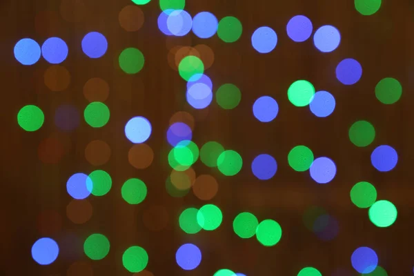 Vista Borrosa Las Luces Navidad Brillantes Como Fondo — Foto de Stock