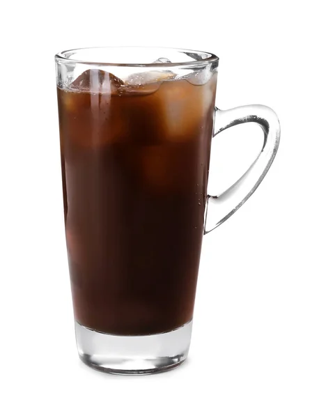 Cup Met Cold Brew Koffie Witte Achtergrond — Stockfoto