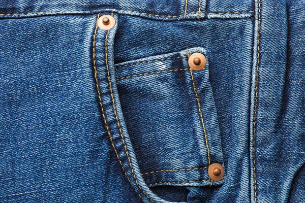 Closeup View Jeans Pocket Background — Stock Photo, Image