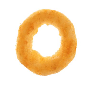 Taze pişmiş soğan halkası beyaz arka plan üzerinde