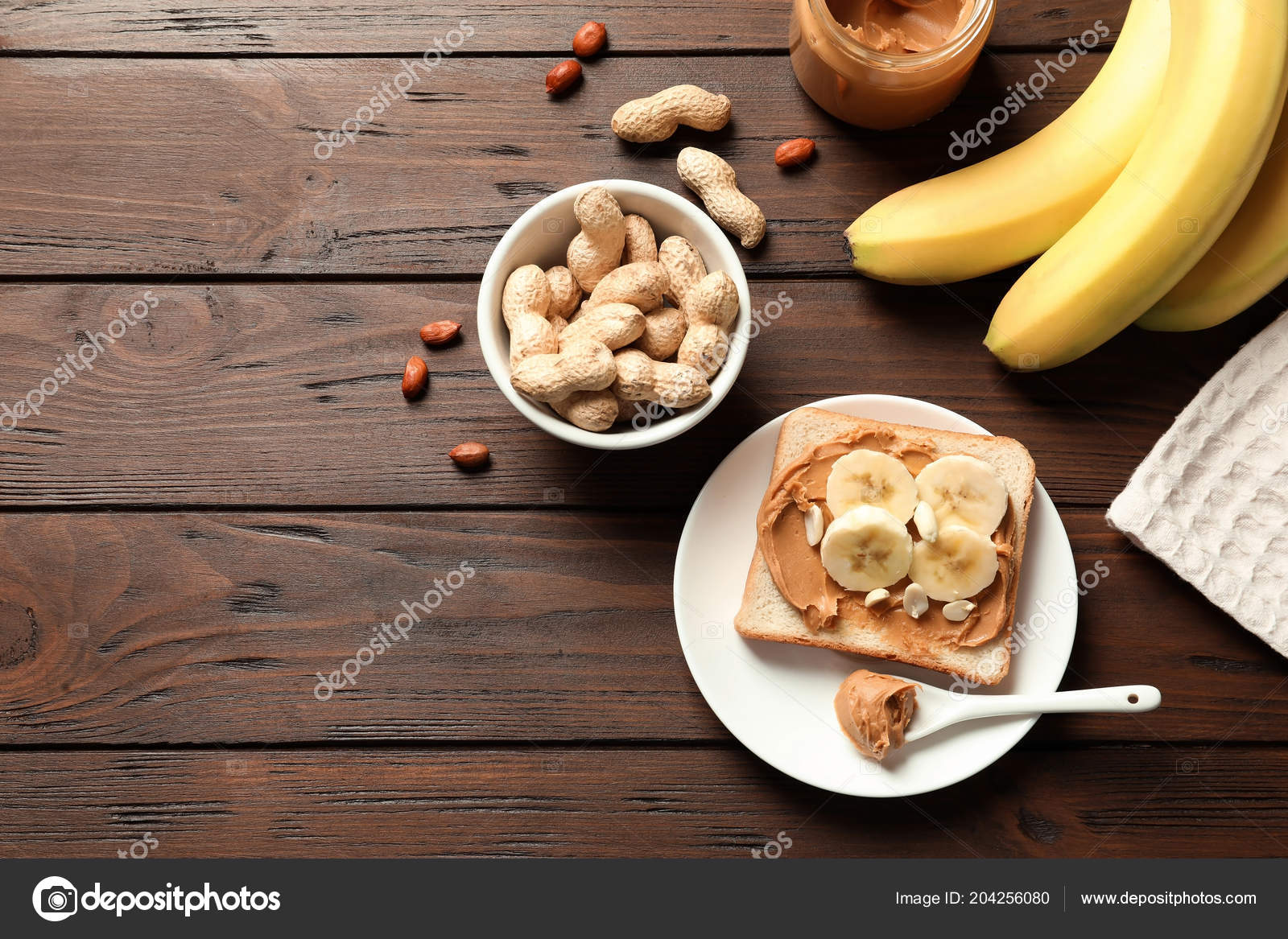 Flat Lay Composition Toast Bread Peanut Butter Bananas Wooden Table Stock Photo Image By C Newafrica Flat Lay Composition Toast Bread Peanut Butter Bananas Wooden Table Stock Photo Image By C Newafrica